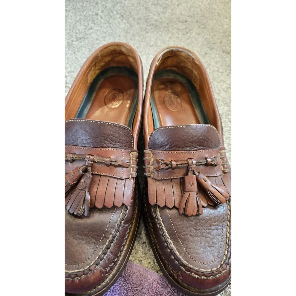 H.S. Trask Bozeman Montana Tassel Kiltie Loafers Mens 10M Vibram Gumlite